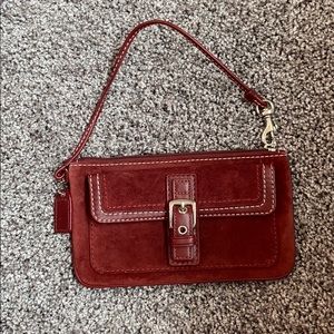 Beautiful red wine authentic coach purse!